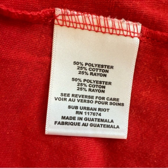 Sub_Urban Riot Ciao Red Crew Neck Short Sleeve Graphic Tee Size Small - Picture 8 of 9